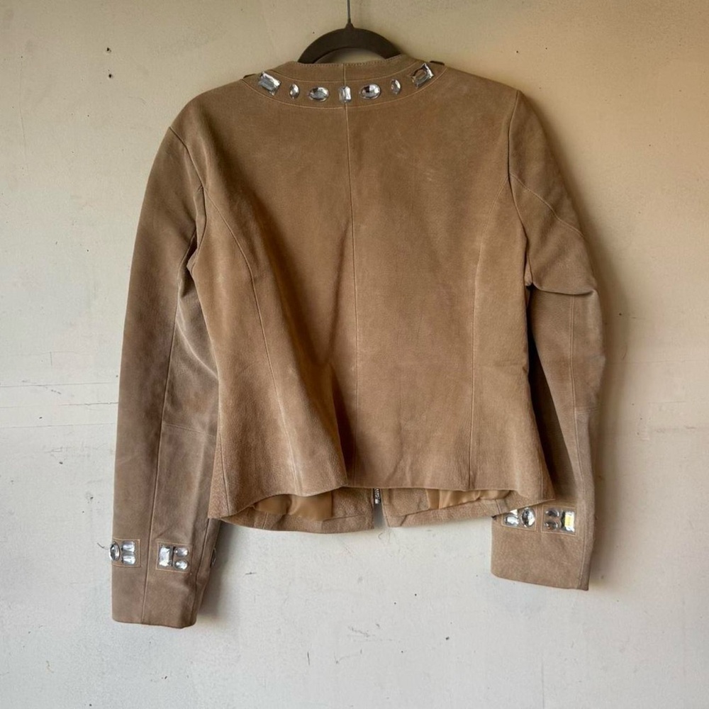 Y2K Rhinestone‎ Leather Jacket - Picture 8 of 10